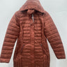 32 Heat Degrees Packable Down Hooded Full Zip Puffer Jacket, Orange Size S 32 Degrees