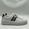 Women’s Versace Greca low-top leather sneakers in white/black Size 39 Versace