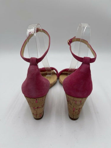 Alexandre Birman Pink Vicky knotted cork wedge sandals Size 38