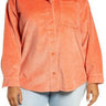 BP. Corduroy Shirt Jacket in Coral Apricot Size 1X BP.
