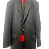 NWT HUGO by Hugo Boss Mens Black Wool Blend  Coat 42R HUGO BOSS
