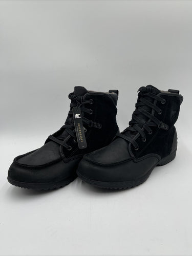 Sorel ANKENY LACE MOC TOE Mens Boots Black Size 8