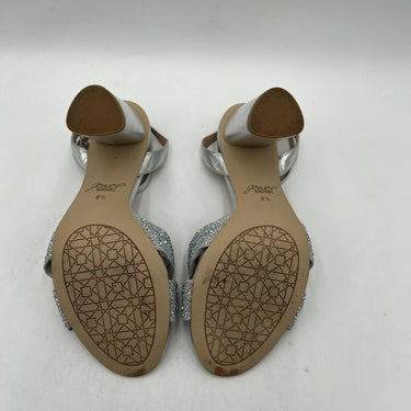 Women’s Jewel by Badgley Mischka Nicoline Evening Sandals Silver Size 8.5 Badgley Mischka