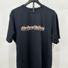 Designs Untitled Black Graphic T-shirt  Pink/yellow Scripted Woman’s Size M Designs Untitled