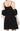 NWOT Women’s J.O.A V-Neck Cold Shoulder Button Up Fit & Flare Dress Black Size L J.O.A.