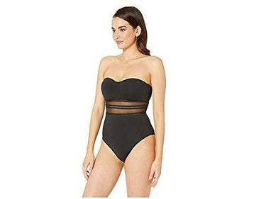 JETS by Jessika Allen Women's Aspire Bandeau One Piece Swimsuit, Black Size 6 Jets by Jessika Allen