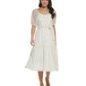 Dkny Women's Puff-Sleeve Smocked Midi Dress Size 12 Dkny