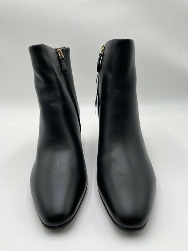 Women’s Aerosoles Madera Calf  Side Zip Boots Black Leather Size 8.5M