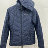 Columbia Omni Heat Hooded Jacket Navy Quilted Puffer Coat Womens XS Columbia