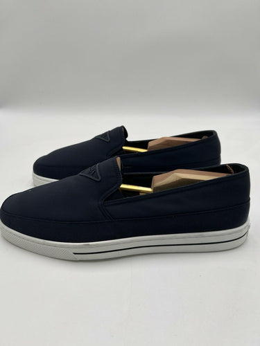 Men's Prada Re-Nylon Slip-On sneakers in navy blue Size 10UK PRADA