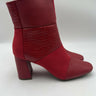 Sugar Element Red Lizard Patchwork Block Heel Ankle Boots Womens 8 Sugar