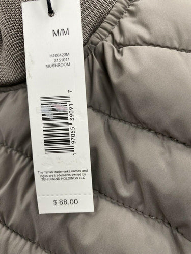NWT Women’s Tahari Full Zip Sleeveless Puffer Vest Color Gray Size M Tahari