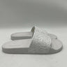 Stuart Weitzman SW Skater Pool Slide in white embossed leather Size 9B Stuart Weitzman