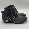Women’s Circle G Harness Fashion Booties Black Leather Size 8.5M Circle G