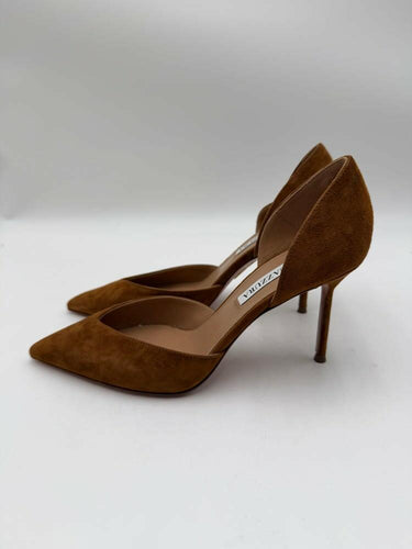 Aquazzura Women’s Uptown Suede Pumps Brown Size 37.5