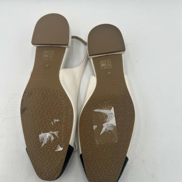 Women’s Stuart Weitzman Sleek Bow Cap Toe Slingback Flat Size 7B Stuart Weitzman