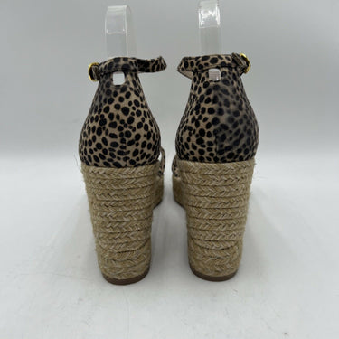 Stuart Weitzman leopard-print espadrille wedge sandals Size 8C Stuart Weitzman