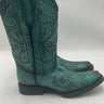Circle G women's turquoise boots snip toe intricate embroidery Size 10M Circle G