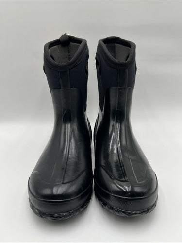 Women’s BOGS classic Mid Handle Black Rubber Boots Size 9M Bogs