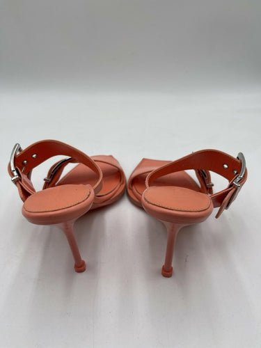Alexander McQueen Boxcar 100mm leather buckle sandals Color apricot Size 37 Alexander McQueen