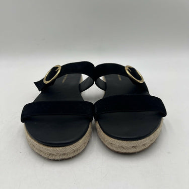 Women’s Stuart Weitzman black suede espadrille slide sandals Size 7.5B Stuart Weitzman