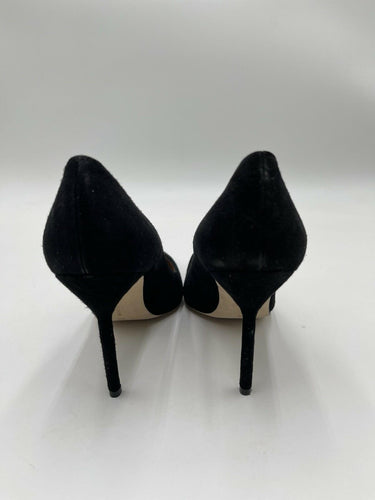 Women’s Manolo Blahnik BB Black suede pumps Point Toe Heels Size 35 Manolo Blahnik