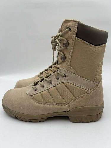 MUAF Tactical Desert Tan Suede Side Zip Combat Boots Size US 10