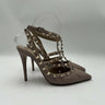 Women’s VALENTINO GARAVANI Rockstud 100mm leather pumps Color Beige Size 37 Valentino