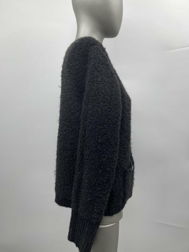NWT Woman’s Tahari Knit Button Up Sweater Long Sleeve Color Black/White Size M Tahari