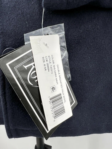 Rothschild Kids Double Breasted Peacoat Dark Navy Faux Wool NWT - Size 5/6