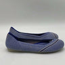 Women’s Rothy’s The Flat Round Toe Rare Blue With Reflective Stripe Size 5.5 Rothy’s