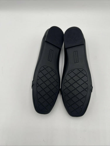 NWOB Kelly & Katie SIENA Black Faux Leather Round Toe Bit Flats Women’s 9.5 M Kelly & Katie