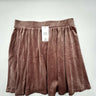 Pink Rose Mini Skirt Soft  Women's faded mauve velvet material Size L Pink Rose