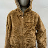 NWT Women’s Love Tree Faux Fur Full Zip Reversible jacket color brown size L Love Tree