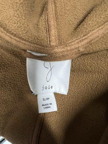 Joie Camel Brown Teddy Sherpa Coatigan Jacket Size S
