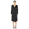 Vince Dress Draped Silk Panel Midi Black size L Vince