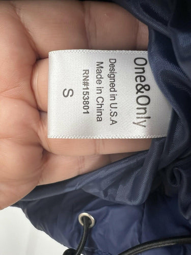 One&Only Blue Packable Puffer Jacket Hooded Size S