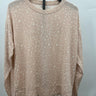 BP.  Sweatshirt Womens Pink Dot Print Hi Low Top Crewneck Size M BP