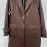 House of Harlow Coat Womens Brown Wool Blend Long Trench Peacoat Jacket XS House of Harlow