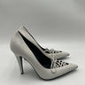 Women's Tom Ford Corset 105 Leather Pumps in Chalk White Size 38.5 Tom Ford