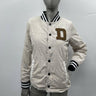NWT Women’s DKNY Button A Varsity Jacket Fur Lined Color Cream Size M DKNY