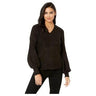 kensie Fuzzy Boucle Sweater KSDK5922 (Black) Women's Sweater kensie