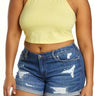BP. Halter Crop Top in Yellow Lemonade Size 1X BP.