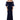 Xscape Women's Evening Gown Off-the-Shoulder Floral Puff Sleeves, Navy, 8P, Xscape
