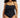 Becca Etc Plus Size Color Code Side-Tie Tankini Top - Black 1X BECCA