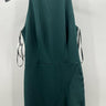 Betsy & Adam Emerald Green Mermaid Maxi Dress High Neck Ruffle Wedding 2 Betsy & Adam