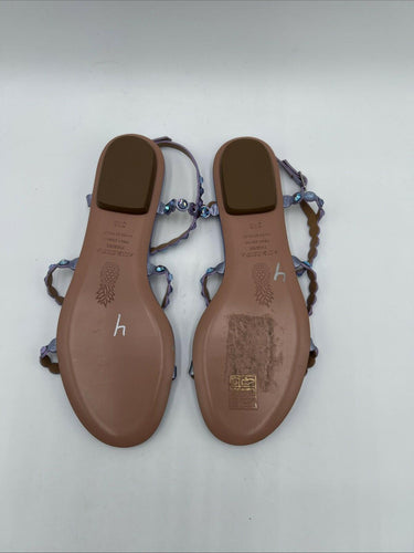 Aquazzura Tequila flat sandal in metallic lavender leather Size 35.5 Aquazzura