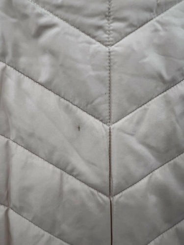 Calvin Klein Vest Womens Blush Pink Faux Fur Collar Quilted Chevron Puffer XL Calvin Klein