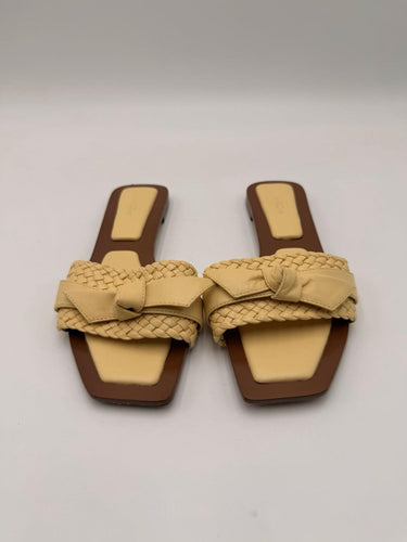 Alexandre Birman Clarita woven leather flat slides Size 36.5