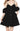 NWOT Women’s J.O.A V-Neck Cold Shoulder Button Up Fit & Flare Dress Black Size L J.O.A.